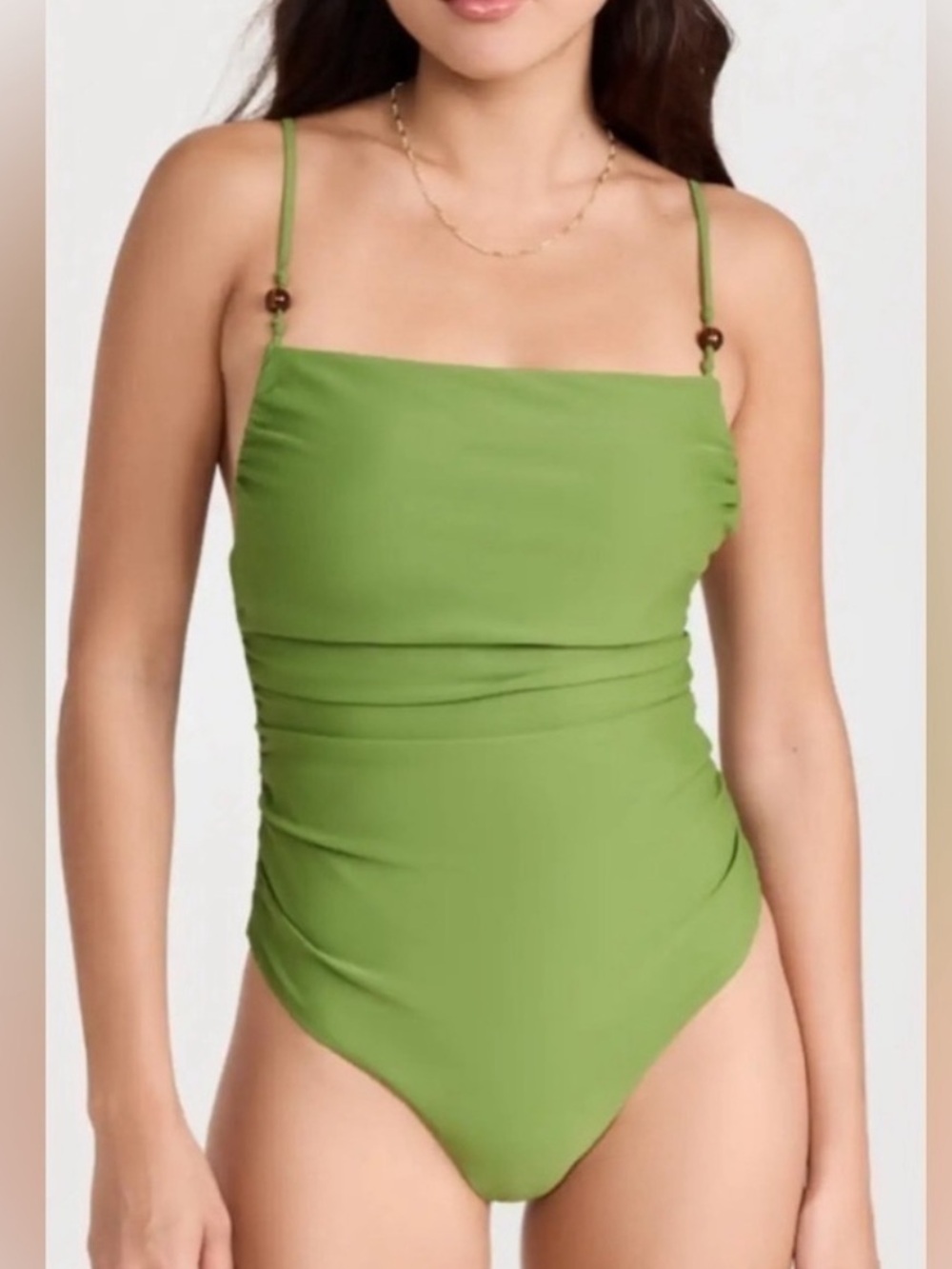 Veronica Beard Green Cynzia One Piece Swimsuit Swim Large